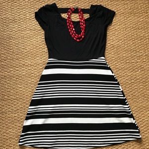 Black and white dress